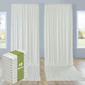 50x14ft Ivory Backdrop Curtains for Parties, Wrinkle Free Polyester Ivory Photo Backdrop Drapes 10 Panels 14 ft Long Back Drop Cloth for Wedding Birthday Photography Background Party