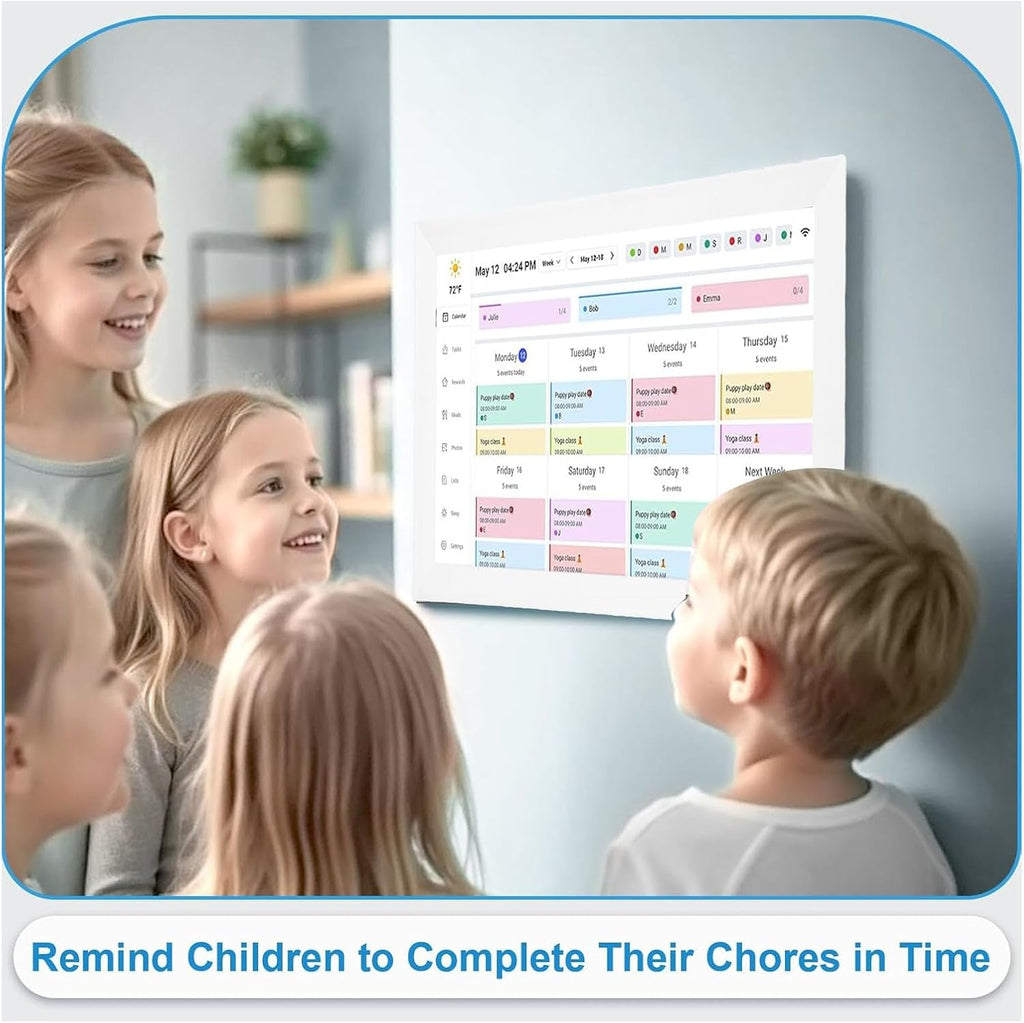 Digital Calendar, Smart Touchscreen Interactive Display Wall Planner with 32GB Storage 15.6in for Family Organization Home Office School Chore Management 2026