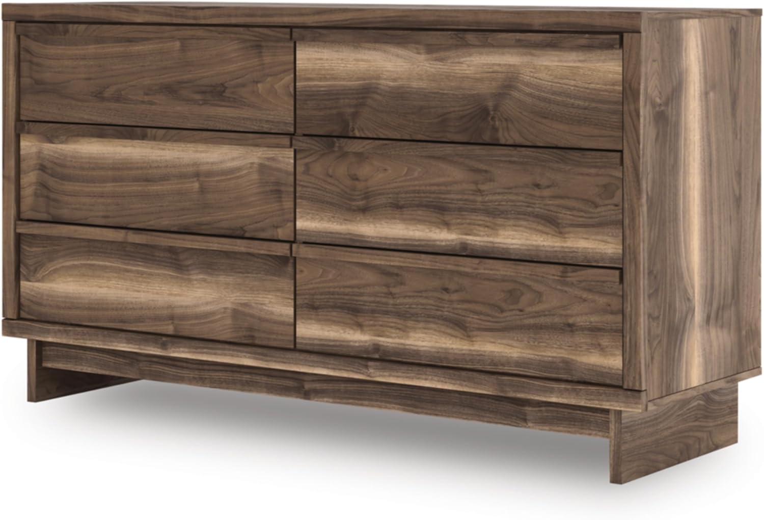 Signature Design by Ashley Darcalli Retro 6 Drawer Dresser with Easy Glide and Safety Stop, Brown