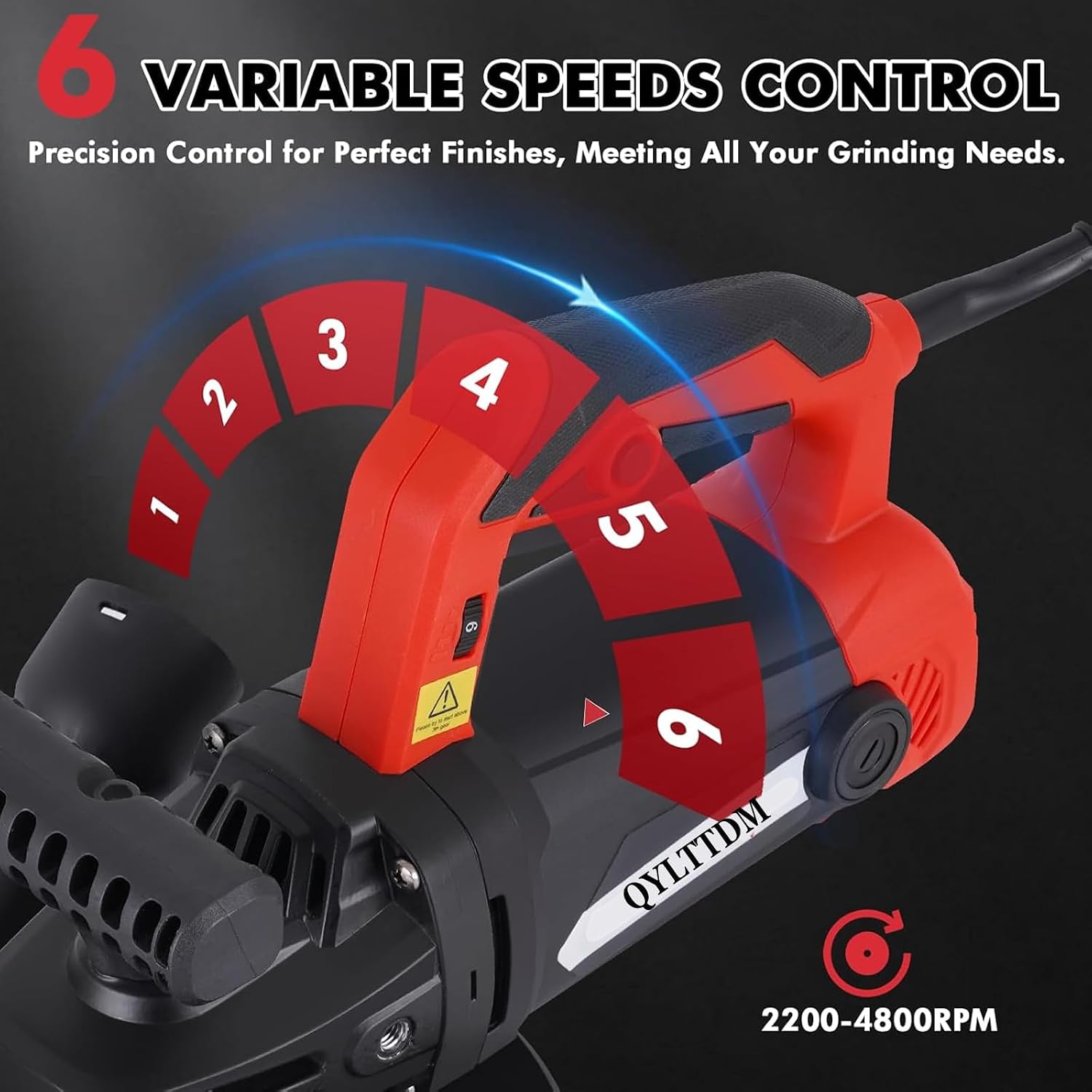 7 Inch Concrete Grinder Set, with Dust Extraction Shroud and Diamond Grinding Wheel, Tile Adhesive Removal Machine, 90° Seamless sanding for Floor, Wall, for Floor, Wall, Adhesive and Ceiling