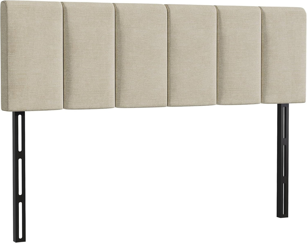 HAOBO Home Upholstered Headboard Foldable King Size Headboards Eastern King/California King Linen Panel with Height Adjustments