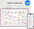 Digital Calendar, 15.6-Inch Digital Wall Planner & Chore Chart, Smart Online Touchscreen Family Organizer for Schedules, Electronic Calendar Planner Family Photo Display, Wall & Desk Mountable (Pink)