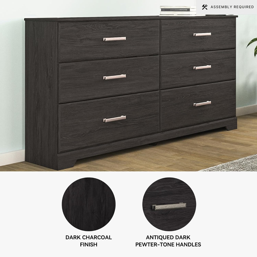 Signature Design by Ashley Belachime 6 Drawer Dresser, Black