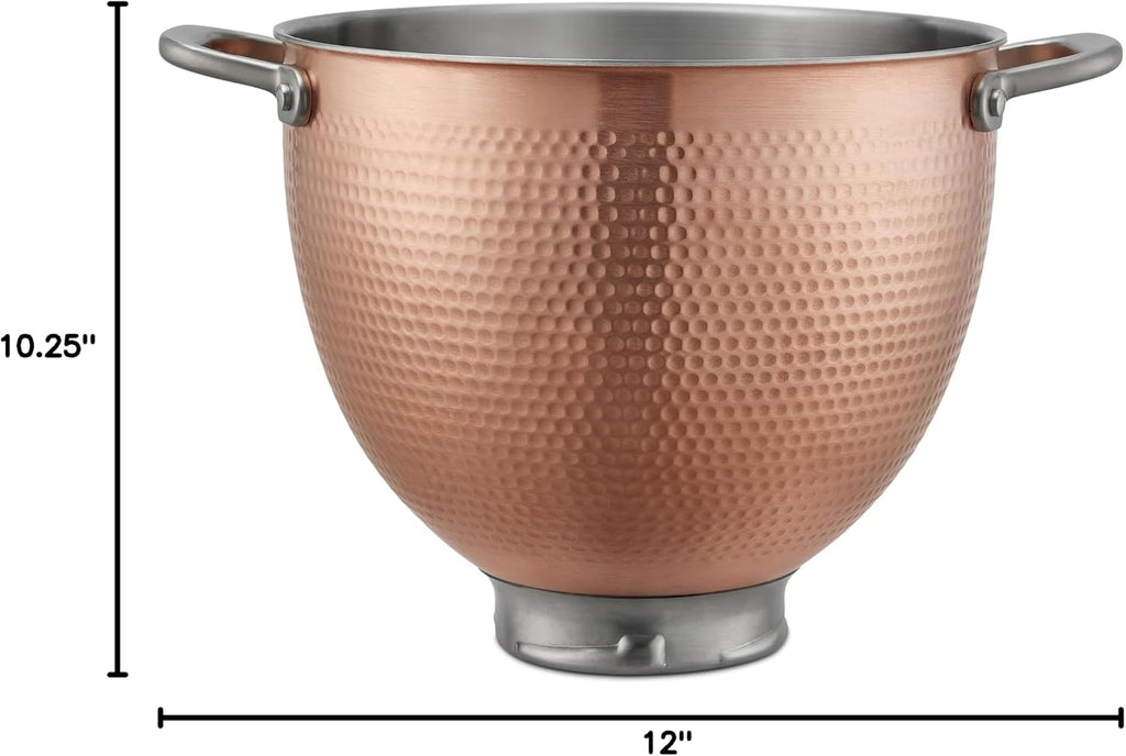 KitchenAid 5 Quart Hammered Copper Bowl, KSM5SSBCB for select 4.5 or 5 Q Tilt Head Stand Mixers