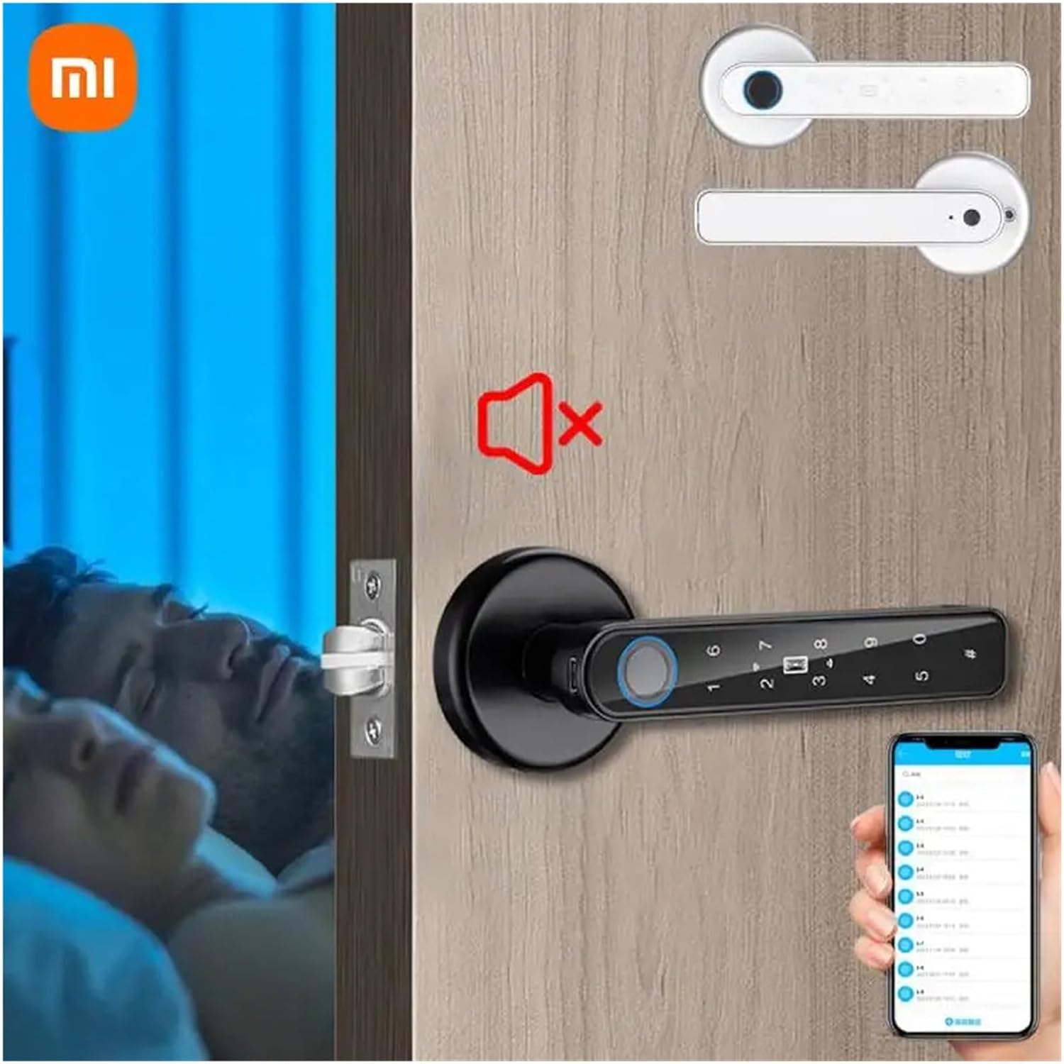 WiFi Outdoor Waterproof Smart Lock Fingerprint Biometric Digital Lock with Remote Control Electronic Lock Smart Door Lock(Black 1pc)