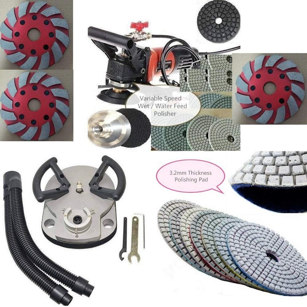 Planetary triad polisher floor polishing machine floor burnisher 66 diamond Polishing Pad 9 Grinding cup terrazzo stone travertine granite marble concrete floor renew repair refinishing grinder sander