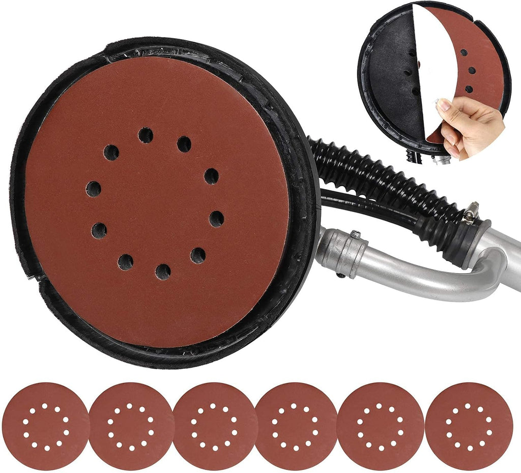 F2C Electric Drywall Sander 800w Adjustable Variable 6 Speed Disc Sander w/ 6 Sand Pads, 1000-2000RPM