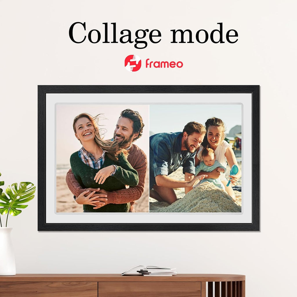 21.5inch FRAMEO Digital Photo Frame with 1920x1080 FHD IPS LCD Touch Screen, Dual-WiFi Share Moments via Frameo, 32GB Storage, USB Drive/SD Card Extend Storage, Auto-Rotate, Wall Mountable with VESA