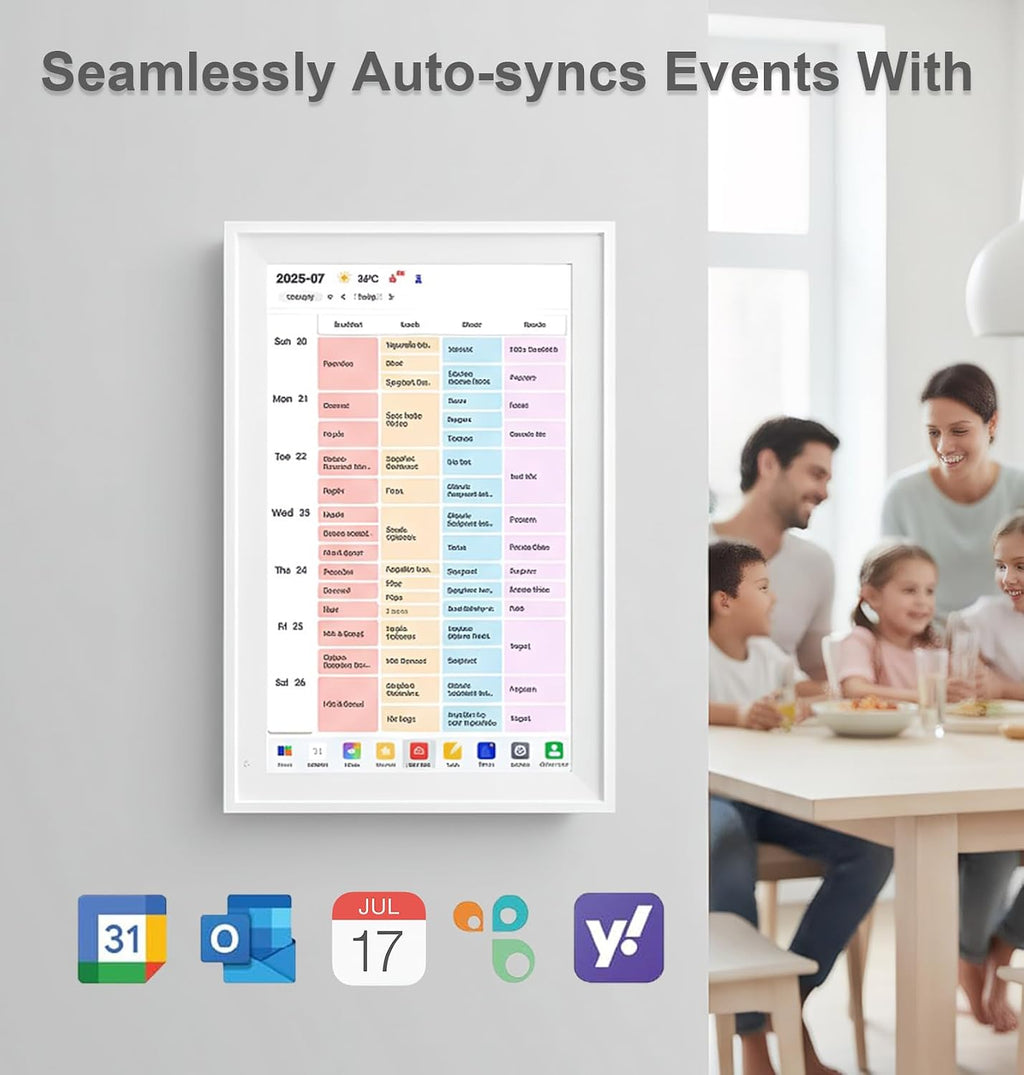 Digital Calendar, 15.6 inch Smart Wall Planner with Touch Screen, Electronic Calendar & Chore Chart Full HD Interactive Display for Family Schedules, Kid Activities Organizer Housework To-do List Reminder