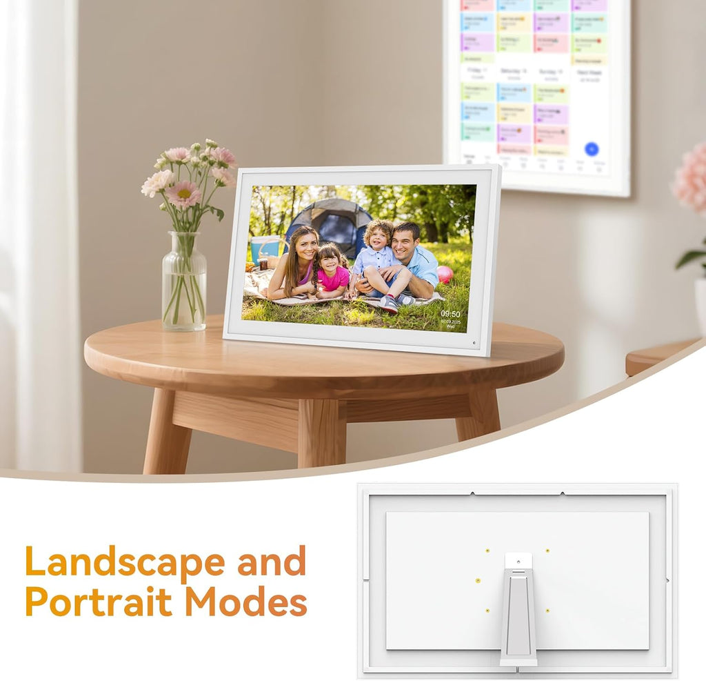 Digital Calendar, 15.6' Smart Wall Touchscreen Interactive Display for Family Schedules, Chore Charts, Achievement Rewards Multi-Phone Two-Way Sync Wall Planner Digital Photo Frame