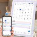 Asixxsix 15.6 Inch Smart Digital Calendar Planner & Chore Chart, Touchscreen Interactive Display for Family Schedules, WiFi Digital Cloud Picture Frame Family Planner for Wall Desk (1)