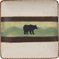 Park Designs Skyline Bear Salad Plate Set of 4 | 8.5' | Stoneware | Debossed Bear & Mountain Design | Lodge Dinnerware