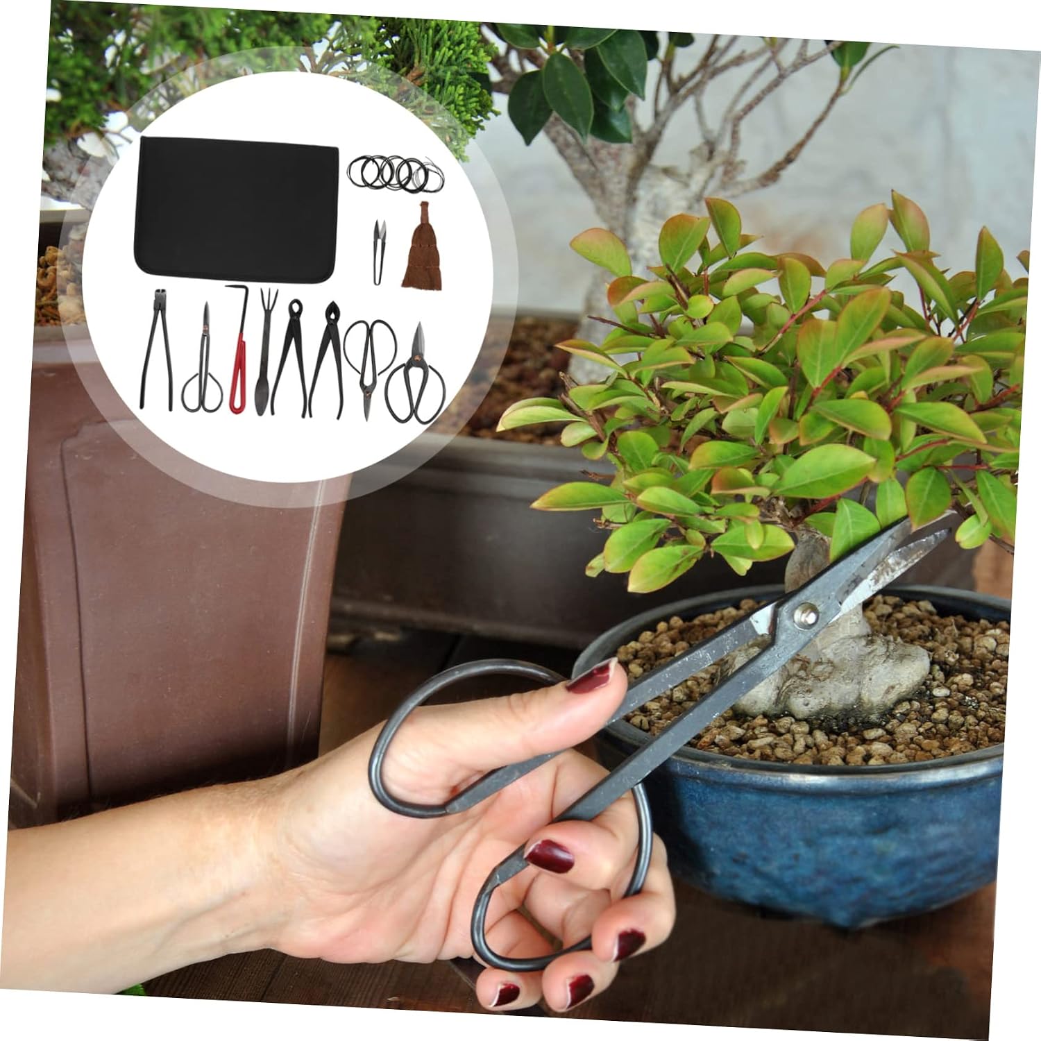 ibasenice Garden Scissors Set Pruning Shears Gardening Trimming Tool Plant Branch Trimmers Storage Bag