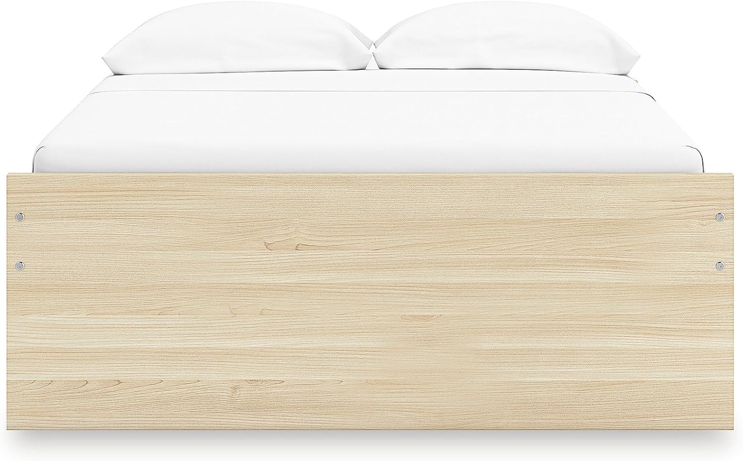 Signature Design by Ashley Onita Scandinavian 4-Drawer Full Platform Bed with 2 Side Storage, Foundation or Box Spring Not Needed, Light Brown
