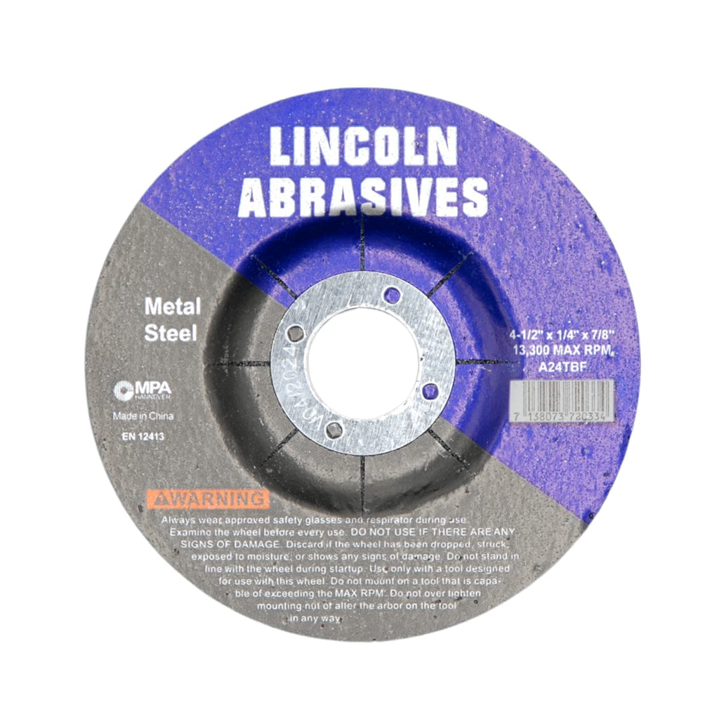 100 Pack Grinding Wheels, 4.5' x 1/4' x 7/8', Aluminum Oxide Discs for Angle Grinder