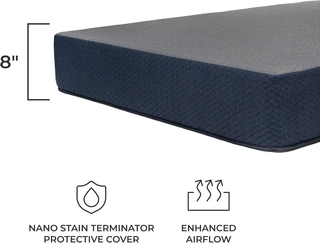 DREAMFOAM Brooklyn Bedding Copperflex Essential 8' Gel Memory Foam Mattress |Cal King|Made in Arizona