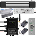 UHPPOTE IP65 Rated Waterproof Outdoor Gate Electric Magnetic Lock Access Control System Kit with Remote Control