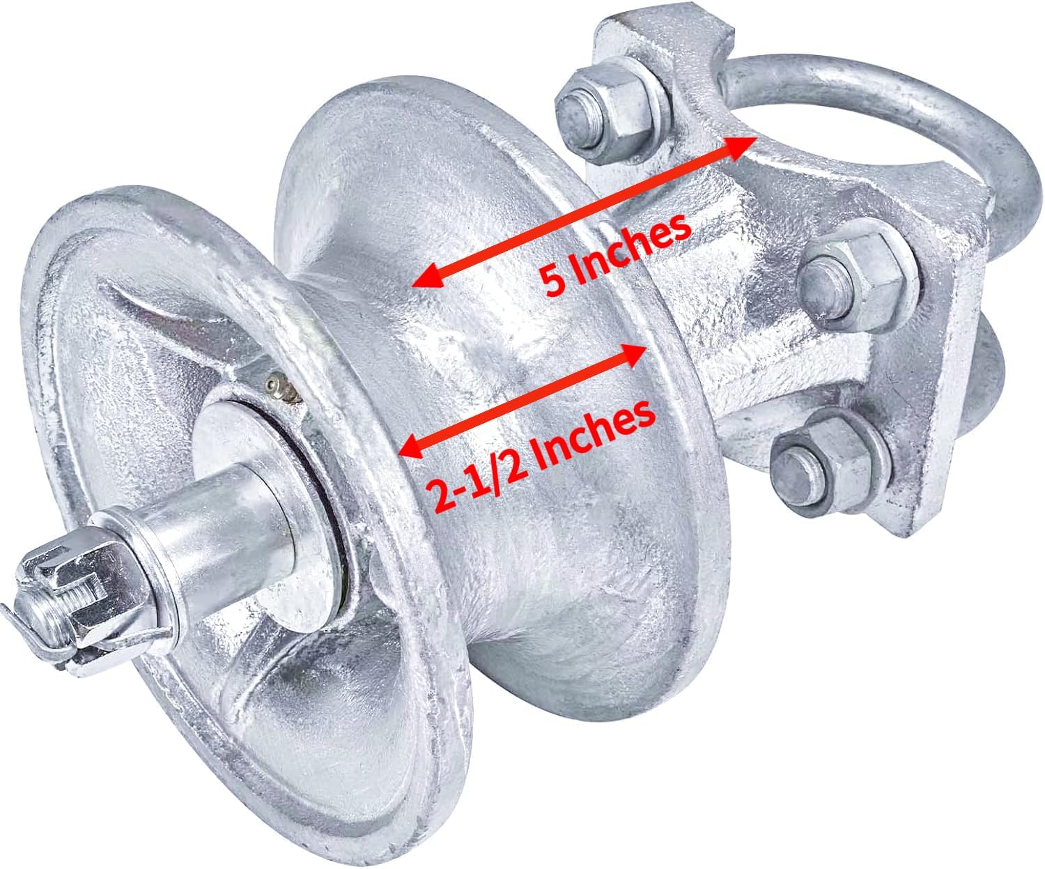 Sliding Gate Rollers Cantilever Roller for 4' Round Post, 2-3/8' or 2-1/2' Chain Link Fence Gate Frame, Pack of 2