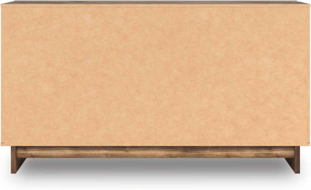 Signature Design by Ashley Darcalli Retro 6 Drawer Dresser with Easy Glide and Safety Stop, Brown
