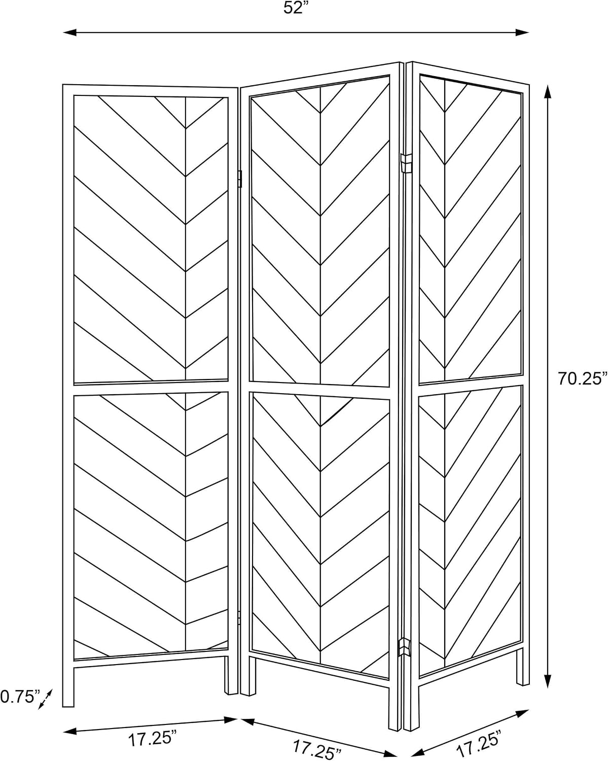 Coaster Furniture Panel Screen Rustic Tobacco Black 962922
