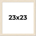 23x23 Frame Barnwood White Solid Wood Picture Frame Width 1.5 Inches | Interior Depth 0.5 Inches | Whitewashed Distressed Frame with UV Acrylic, Foam Board Backing & Hanging Hardware