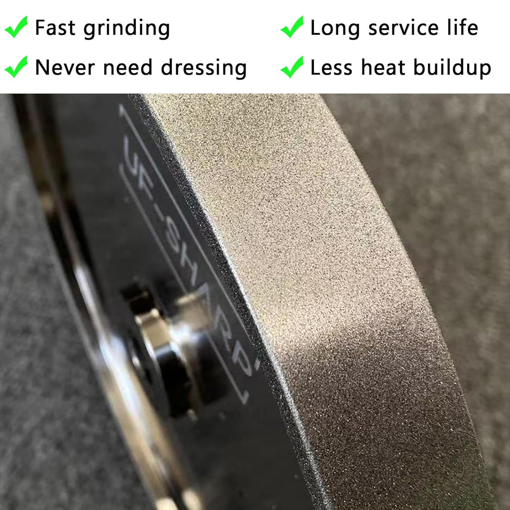 CBN Grinding Wheel 8 inch 80 Grit, 1' Wide, 5/8' Arbor, Suitable for All Kinds of 8-inch Bench Grinders (80 Grit)
