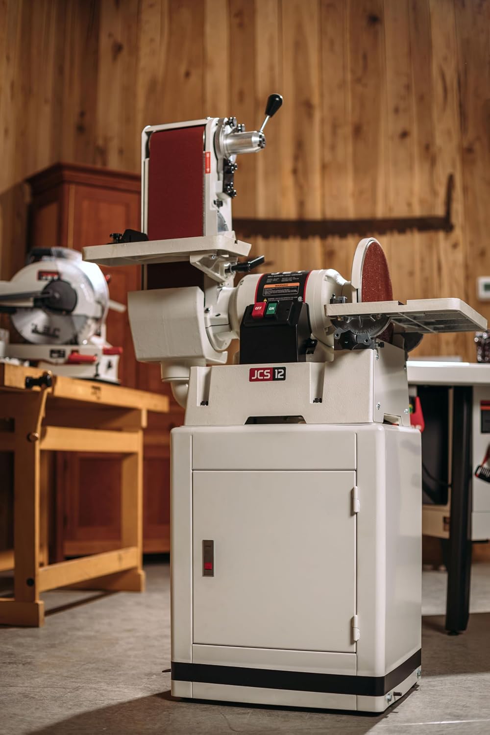 JET 6' x 48' Belt & 12' Disc Sander, Closed Stand, 1-1/2 HP, 115/230V 1Ph (JSG-6CS)