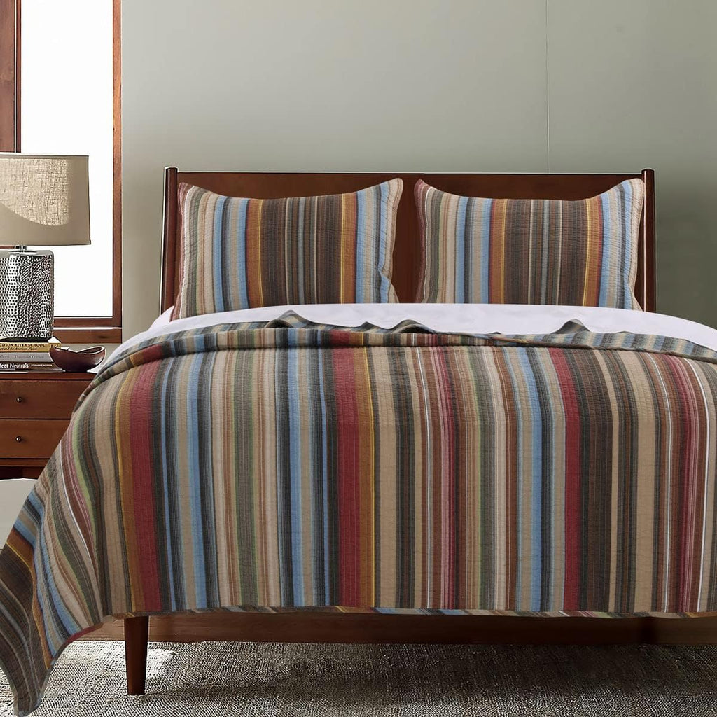 BLACK FOREST DECOR Desert Strata 3pc Quilt Bed Set - Full/Queen