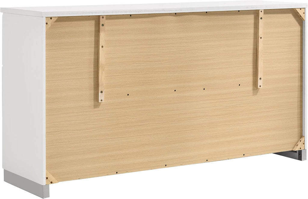 White High Gloss 4-piece Full Bedroom Set