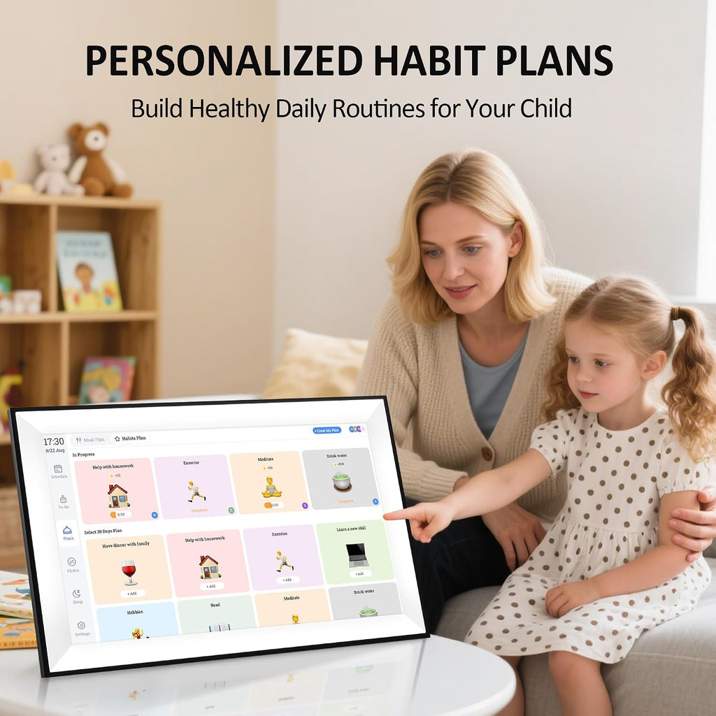 15.6' Smart Digital Calendar Planner,Touchscreen Interactive Display for Family Schedules, Achievement Rewards, Meal Planning,Digital Picture Frame, FHD 1080p Wall-Mountable Home Hub