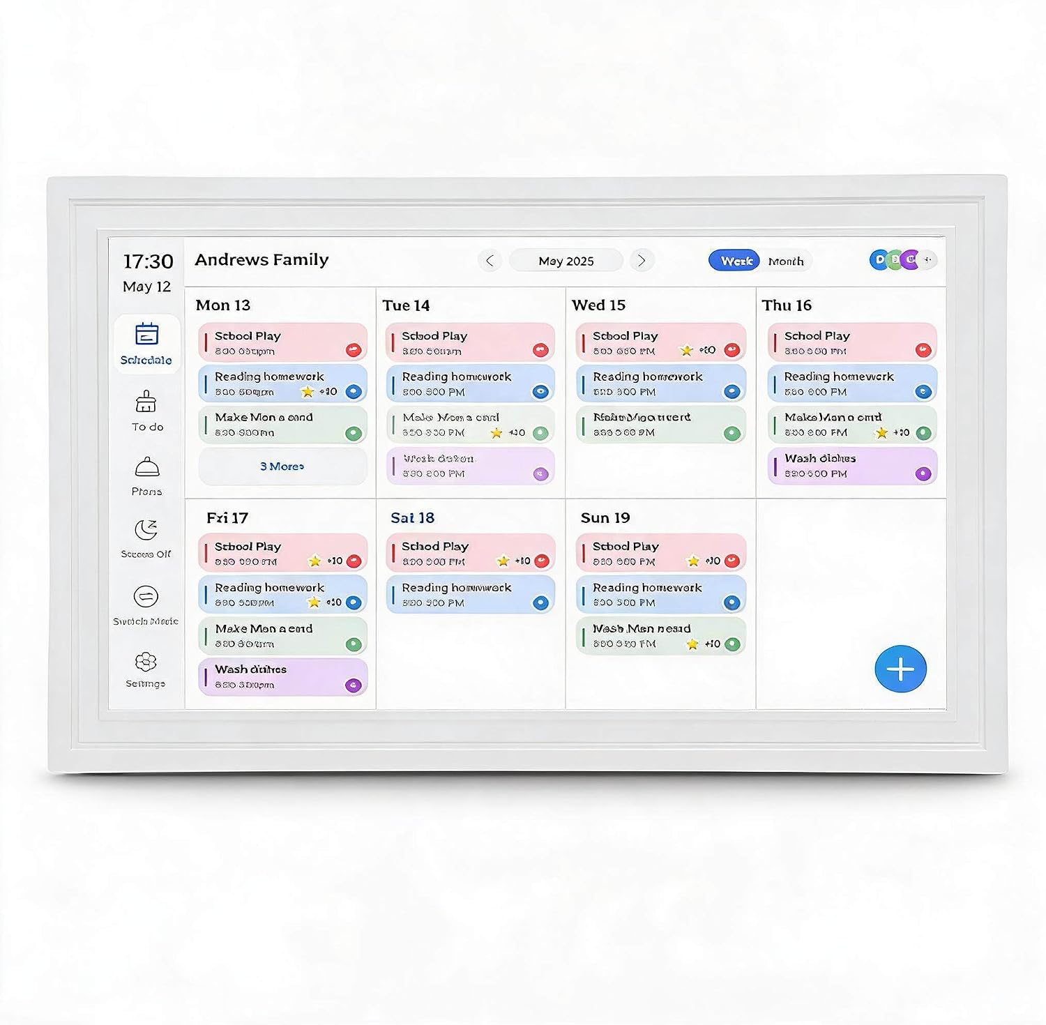 Dpofirs 15.6 Inch Wall Planner Digital Calendar | Touchscreen, Real Time Photo Sharing, Family Task Management, Art Display with Loop, Calendar Sync for Home & Office (white)