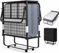PUREMIND Folding Bed with 5' Mattress for Adults, 75' x 38' Rollaway Bed with Dustproof Bag & Metal Frame, Extra Foldable Beds for Guest, Fold Up Beds for Space-Saving