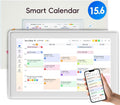 Digital Calendar, 15.6-Inch Digital Wall Planner & Chore Chart, Smart Online Touchscreen Family Organizer for Schedules, Electronic Calendar Planner Family Photo Display, Wall & Desk Mountable (White)