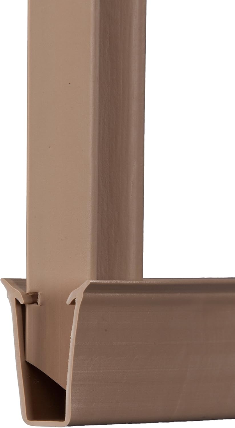 Proudly Made in The USA! - Ridged Slat Single Wall Bottom Locking Slat Depot Privacy Slat for 3', 4', 5', 6', 7' and 8' Chain Link Fence (8ft, Beige)