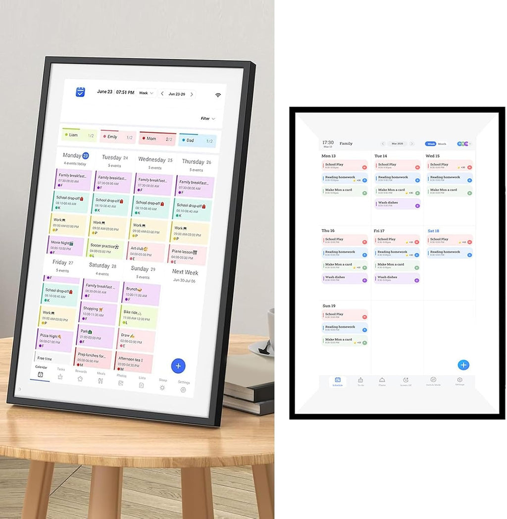 LICAEVEY Smart Digital Calendar, 10.1in HD Touchscreen with Switchable Digital Photo Frame, Family Planner for Home Office and Daily Scheduling