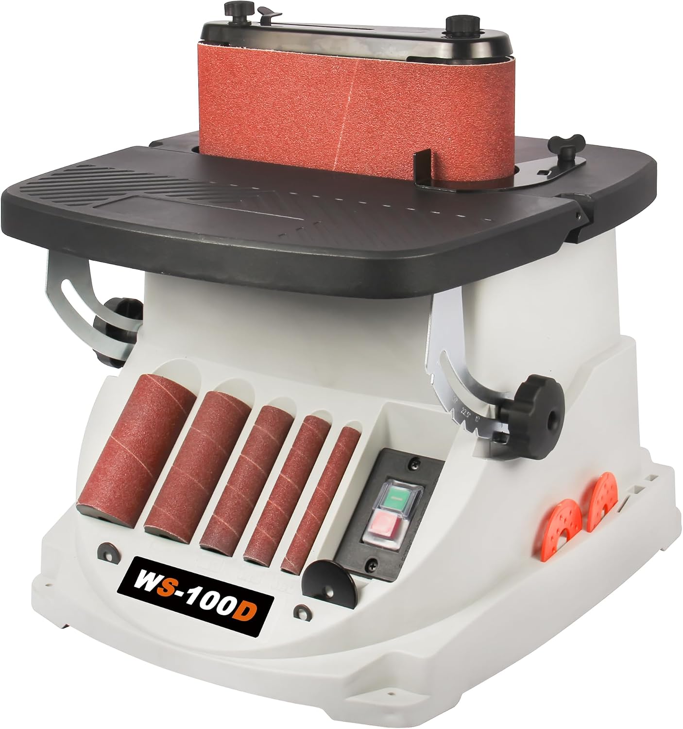 4 x 24 Belt & Oscillating Spindle Sander, KAKA INDUSTRIAL WS-100D | 5 sanding sleeves included