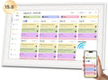 15.6' Digital Calendar, Electronic Calendar with Chore Chart & Meal Planner – Interactive Touchscreen, Smart Family Planner, Digital Picture Frame Best Gifts for Christmas, Wedding, Mom