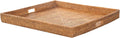 KOUBOO La Jolla Rattan Tray, Square Woven Tray - Decorative Coffee Table, Breakfast Tray, Home Decor Basket Style, Extra Large, Honey-Brown