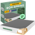 Greaton, 10' King Box Spring Only for King Size Bed – Amish-Made in The USA – Solid Wood Mattress Foundation with Stable & Quiet Support – Flat-Packed & Easy Assembly