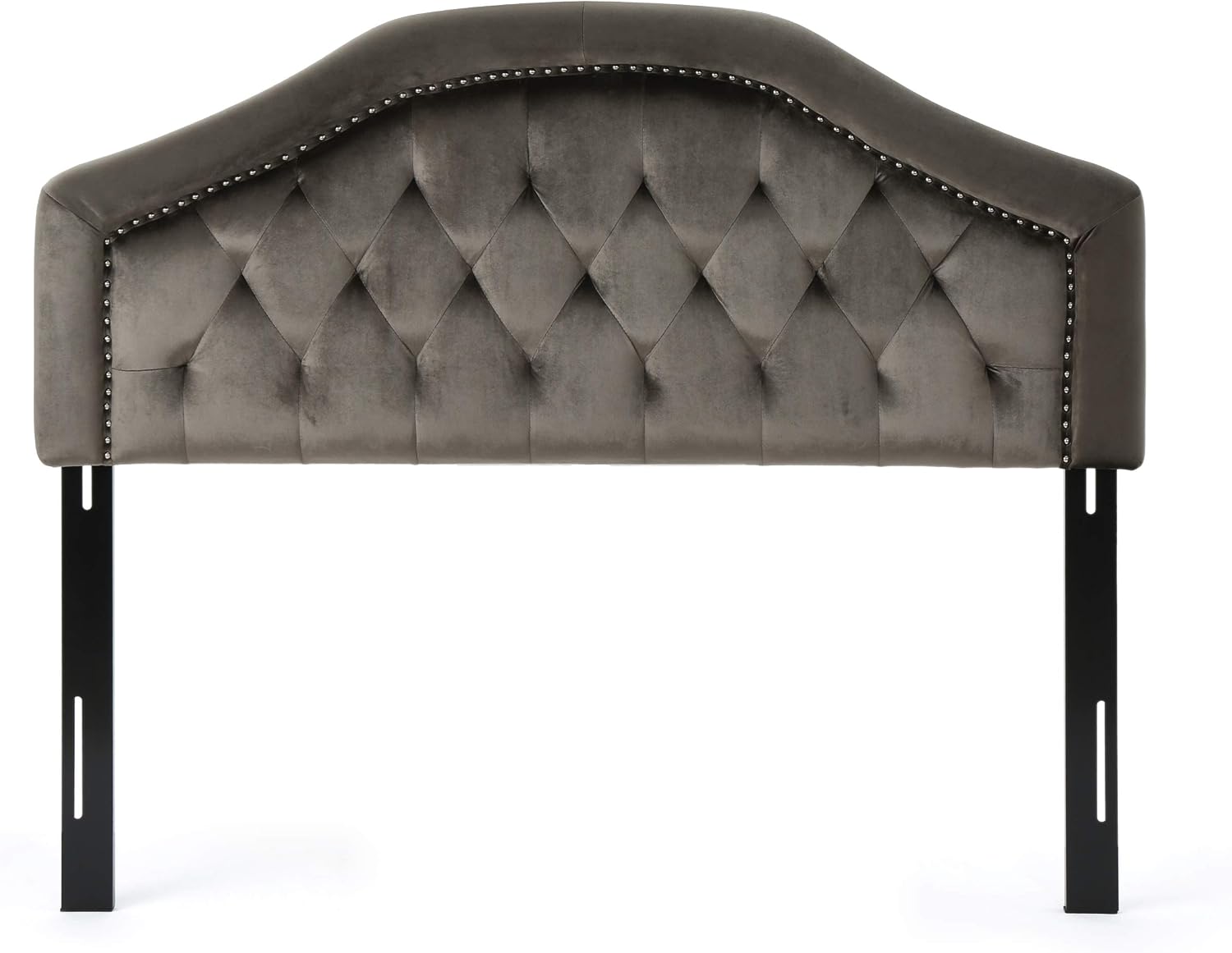 Christopher Knight Home Killian Velvet Headboard, Queen / Full, Grey / Black