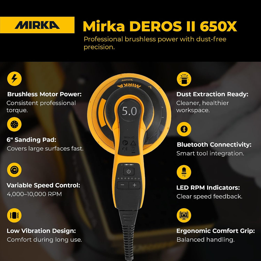 Mirka - sander - DEROS II 650X 6 inch 5.0 mm orbit