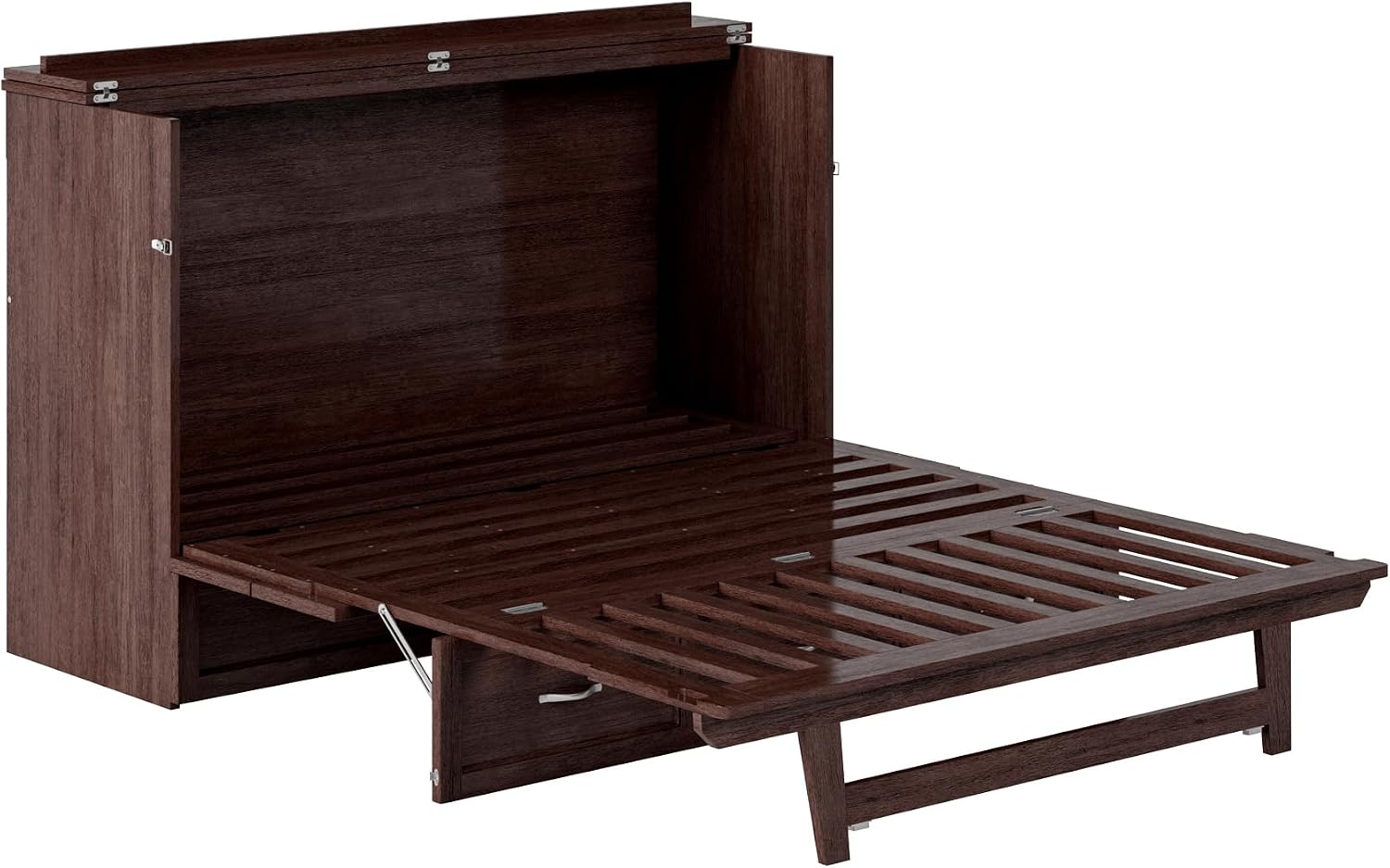 AFI Deerfield Murphy Bed Chest with Charging Station, Queen, Burnt Amber
