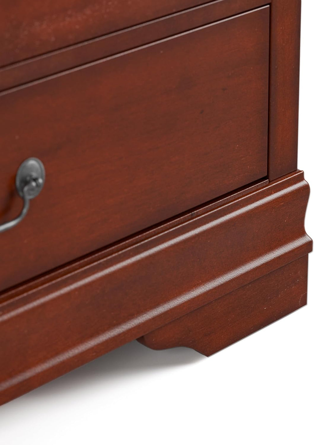 Furniture of America Arabella Traditional Wooden 6 Drawer Dresser with Mirror, Vintage Bedroom Set, Accent Vanity Dressing Table with Antique Nickle Handles for Dressing Room, Walk-in Closet, Cherry