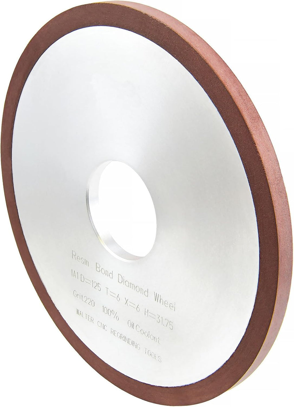 MaxTool 5' 1A1 Plain Diamond Wheel; Bore 1.25' Width 1/4' Grit220 Resin Bond Abrasive/CNC Machine Wheels for grinding or re-sharpening carbide tools