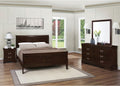 Bruno Cappuccino 4-Piece Full Bedroom Set - Wood Cappuccino - Traditional Silhouette with Elegant Finish - Bedroom Decor