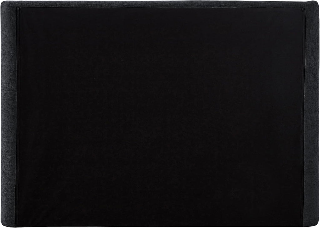 Meridian Furniture B1207Black-F Penny Collection Modern | Contemporary Full Bed with Rich Black Chenille Fabric, Curved Headboard, 67.5' W x 82.5' D x 52' H, Black, Full