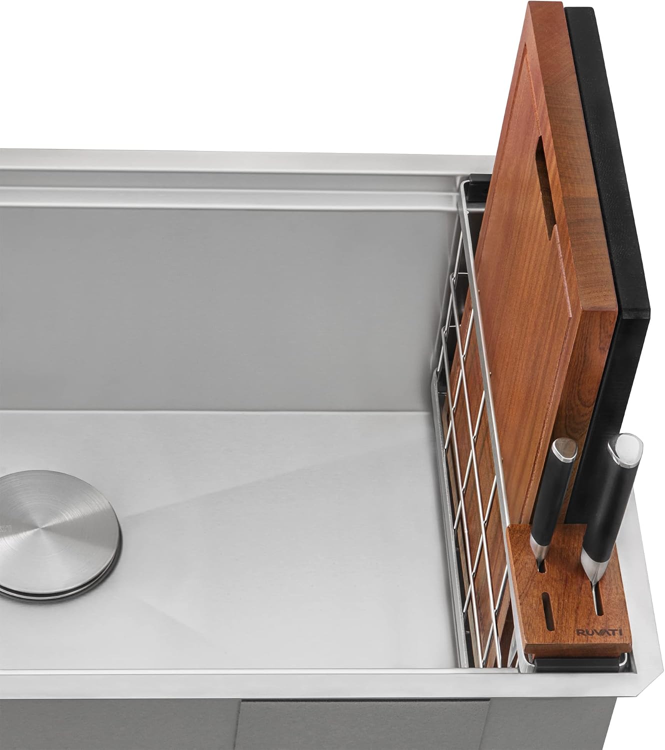 Ruvati Multi-function Workstation Organizer and Caddy with Soap Dispenser and Knife Block - RVA1580