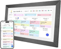 Smart Digital Calendar, 15.6 Inch Touchscreen WiFi Interactive Display Wall Planner with APP for Family, 32GB Memory, HD 1080P, Dual Sync, Photo Frame, Detachable Stand (US Plug)