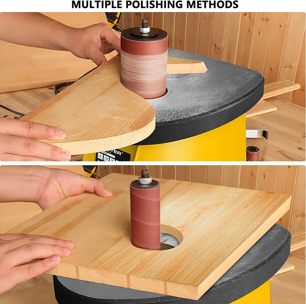 Electric oscillating Spindle Sander, Drum Sander with cast Iron Table, Maximum Speed 2000 RPM/min, Column Sander for Woodworking and DIY Projects