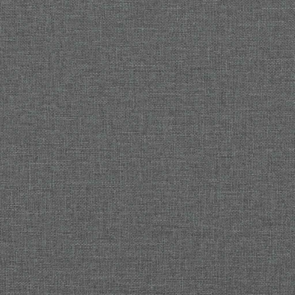 Full Upholstered Bed Frame Dark Gray Polyester Fabric with Engineered Wood, Modern Headboard-Free Design for Bedroom, 4-Piece Set with Plywood Support, Easy Assembly